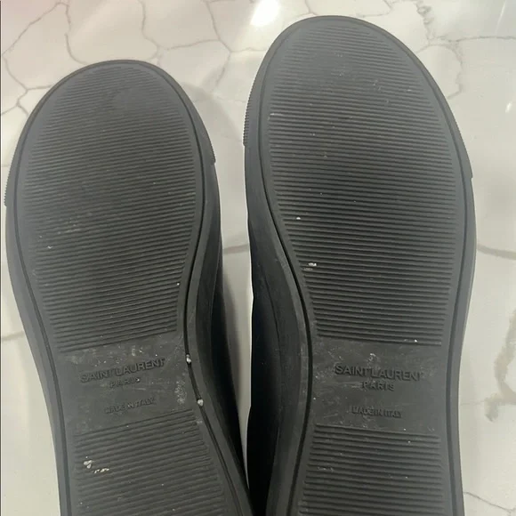Saint Laurent Men's Black Leather Sneakers